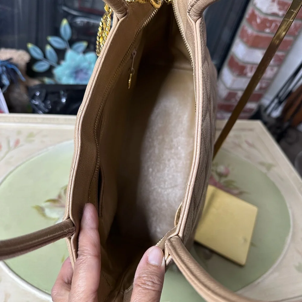 Chanel Beige‎ Caviar Medallion Tote – Gold Hardware